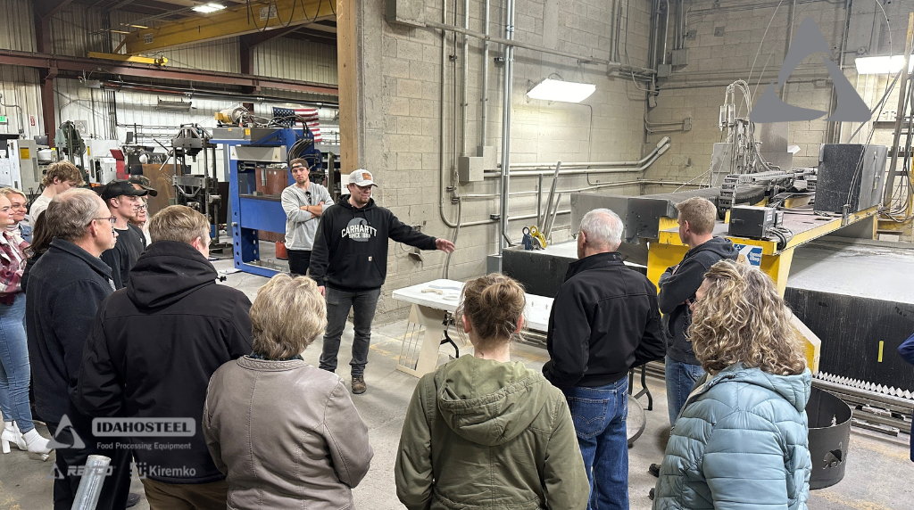 Idaho Steel Team Four Shocasing the Waterjet in the Shop